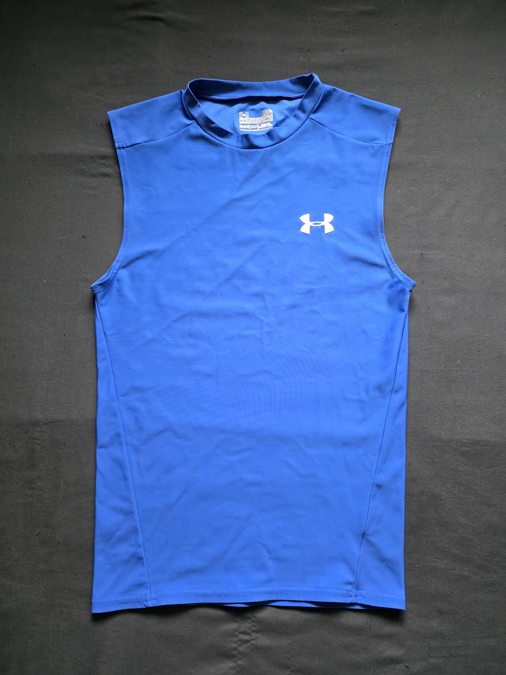 Under Armour Men’s Blue Sleeveless Compression HeatGear Performance Tank Shirt